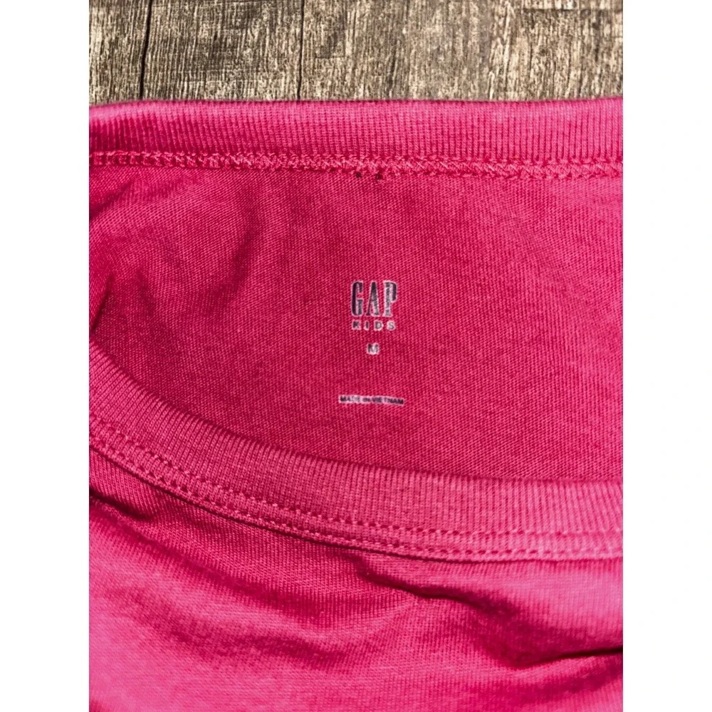 GAP Boys Long Sleeve Motorcycle Graphic Tee Magenta‎ M